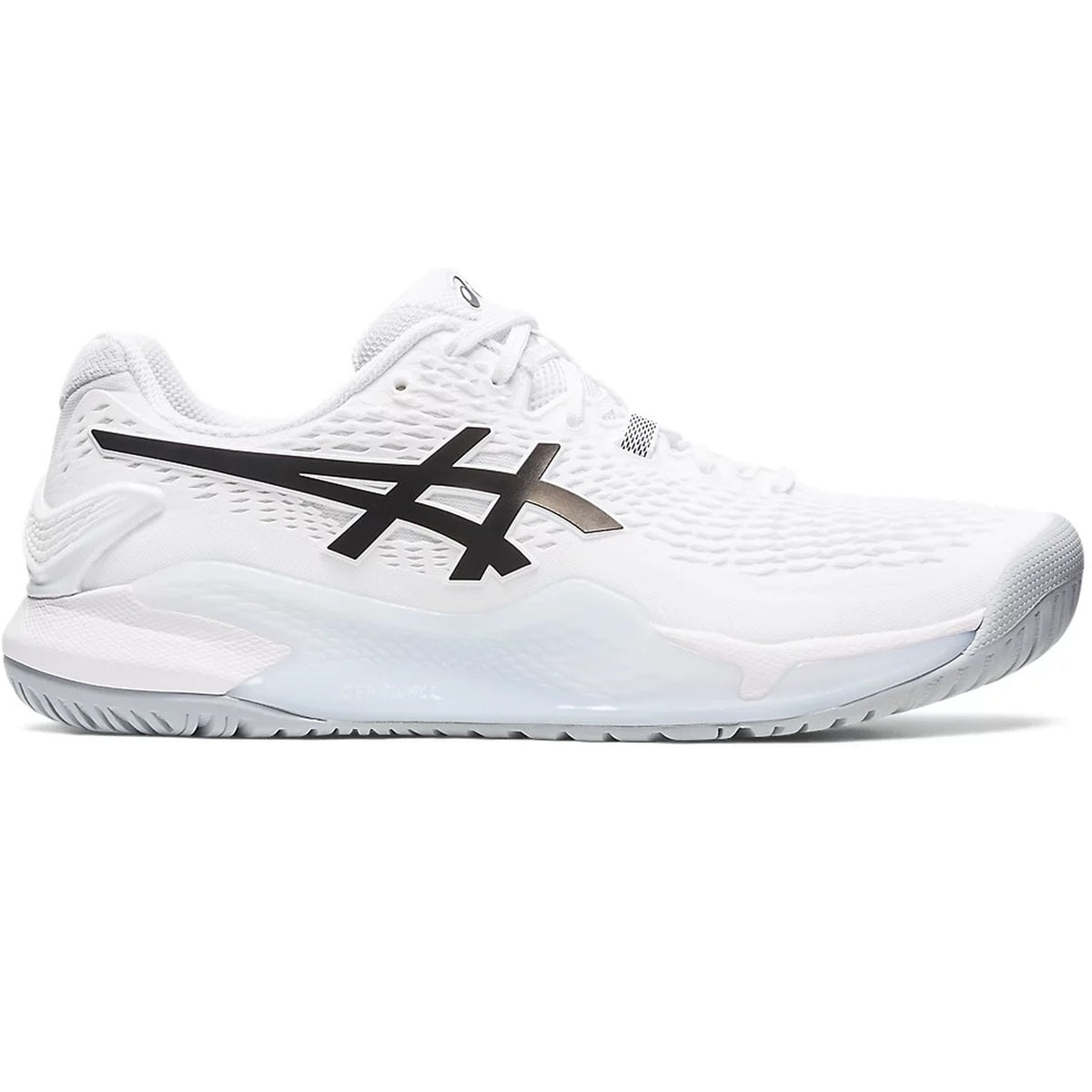 Asics Men's Gel-Resolution 9 Tennis Shoes (White/Black)