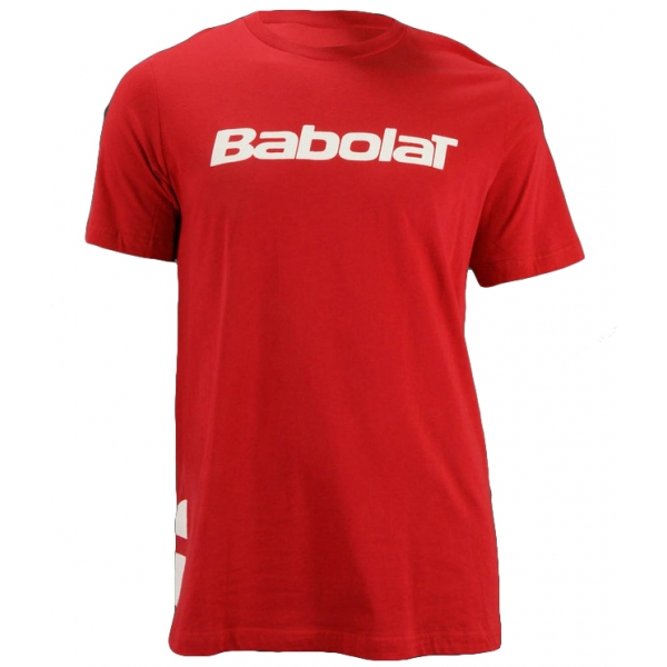 Babolat Men's Logo 2 T-Shirt (Red/ White) - Do It Tennis