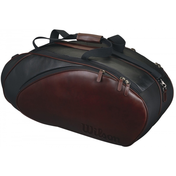 wilson leather tennis bag