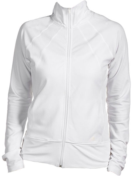 white adidas track jacket women's