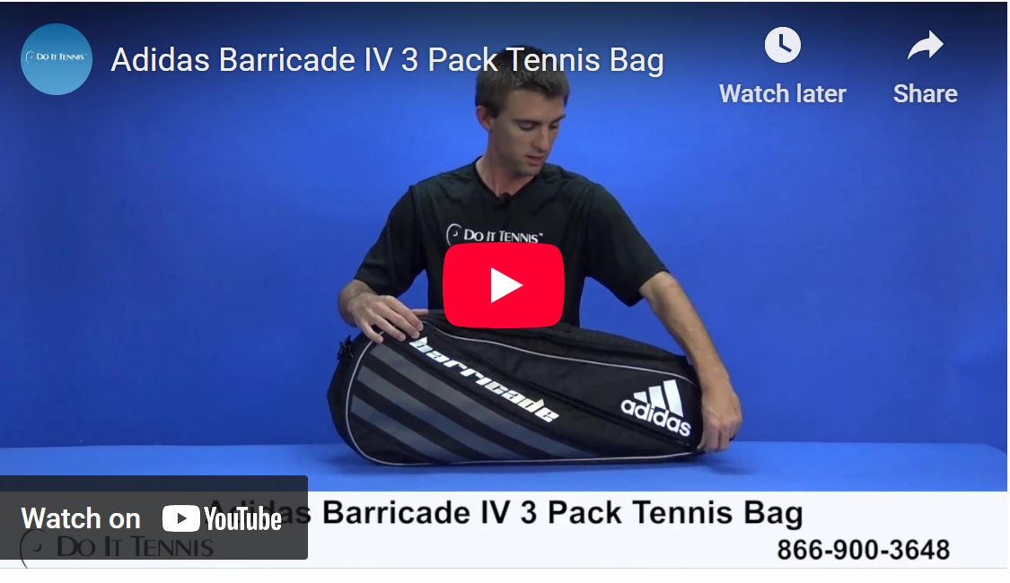 Adidas Barricade IV 3 Pack Tennis Bag Video review