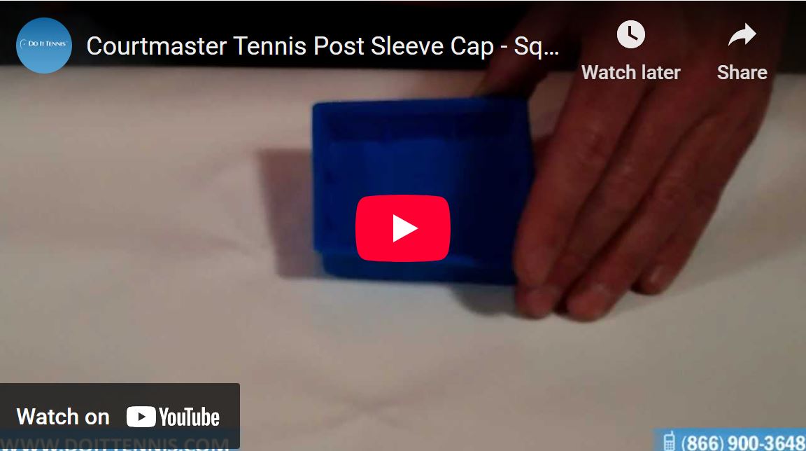 Courtmaster Tennis Post Sleeve Cap - Square Plastic