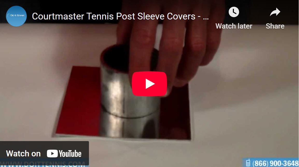 Courtmaster Tennis Post Sleeve Covers - Round Aluminum