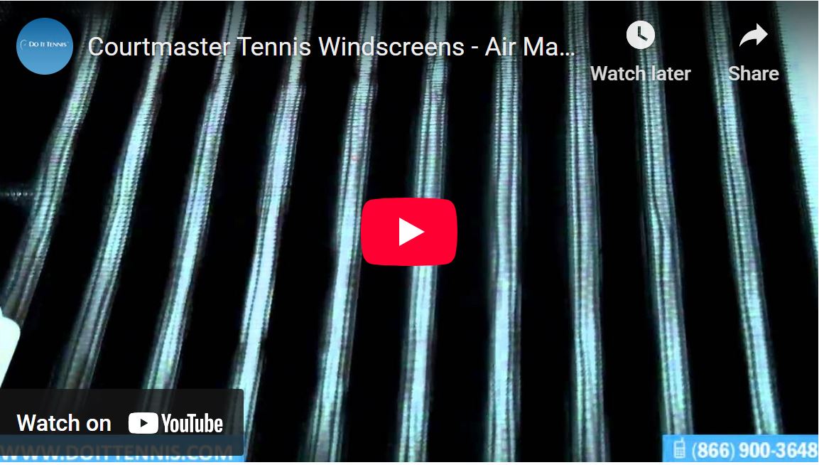 Courtmaster Tennis Windscreens - Air Master III Open Weave
