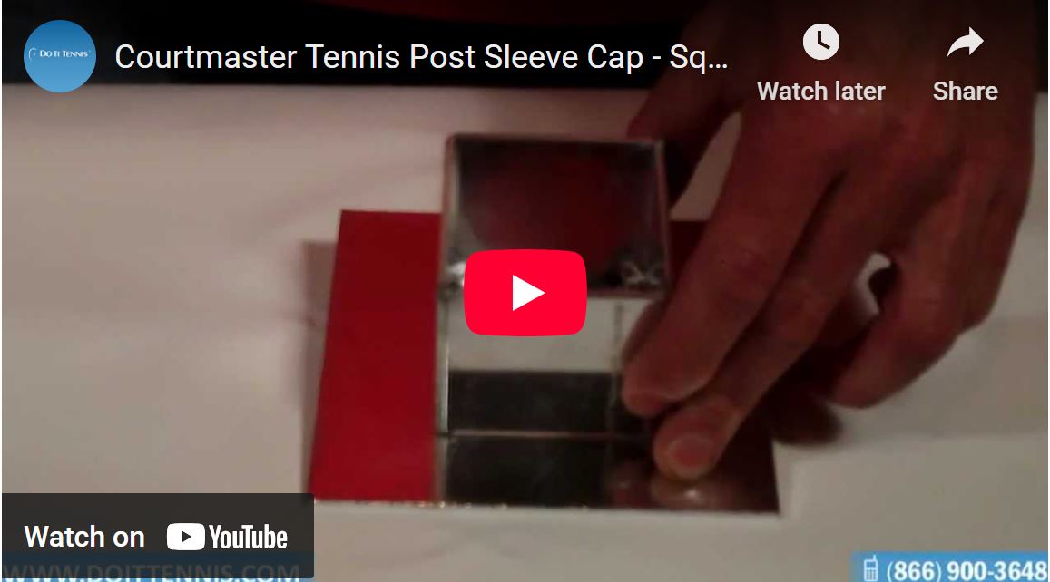 Courtmaster Tennis Post Sleeve Cap - Square Aluminum
