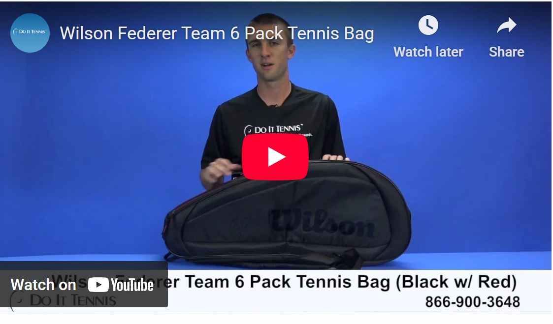 Wilson Federer Team 6 Pack Tennis Bag Video Review