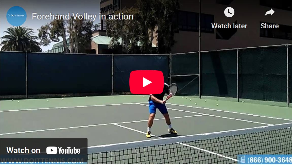 Forehand Volley in Action Tennis Lessons Tutorial by Matt Copland