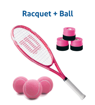 Beginner Adult Tennis Racquet & Ball Sets
