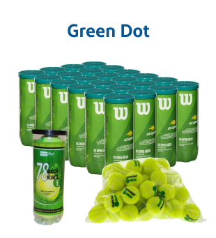 Junior Green Dot High-Visibility Training Tennis Balls