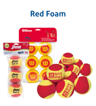 Junior Red Foam Indoor Training Tennis Balls