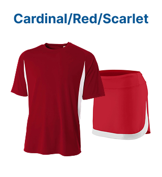 Team Tennis Apparel - Shop by Color - Cardinal/Red/Scarlet