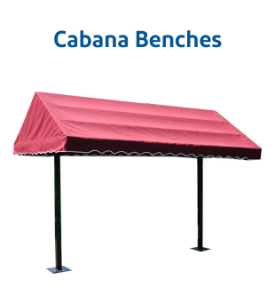 Tennis Court Cabana Benches