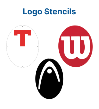 Tennis Racquet Logo Stencils