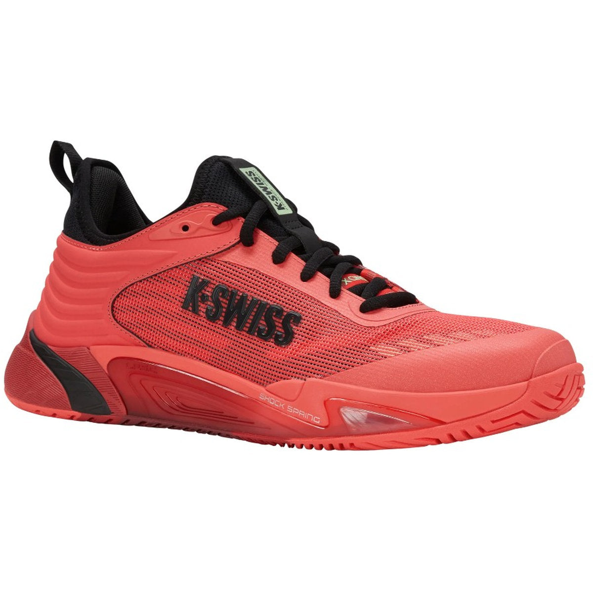 スポーツ・フィットネス VirtusTennis4 K-Swiss Men's HyperCourt Pinnacle Tennis Shoes (Neon Lava/Black/Chili