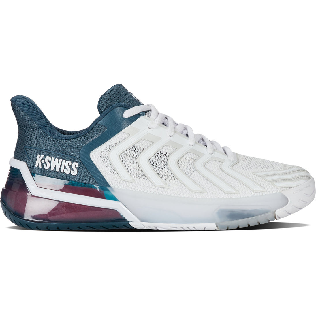 04437-129 K-Swiss Ultrashot 4 Men’s Tennis Shoes (White Stargazer Neon Blaze)