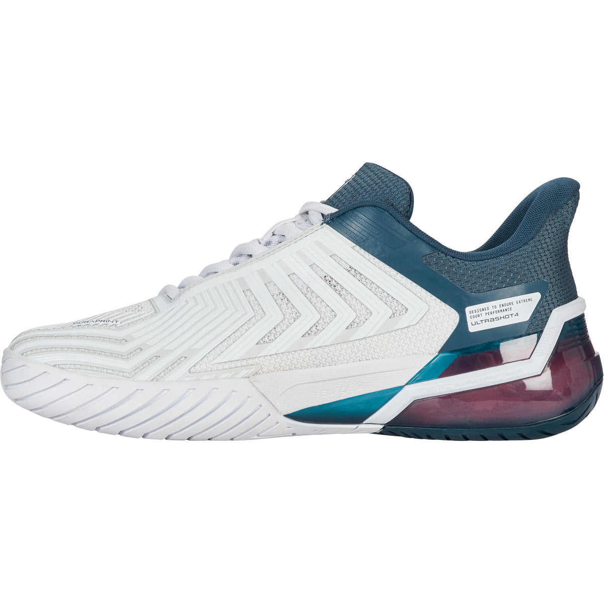 04437-129 K-Swiss Ultrashot 4 Men’s Tennis Shoes (White Stargazer Neon Blaze)