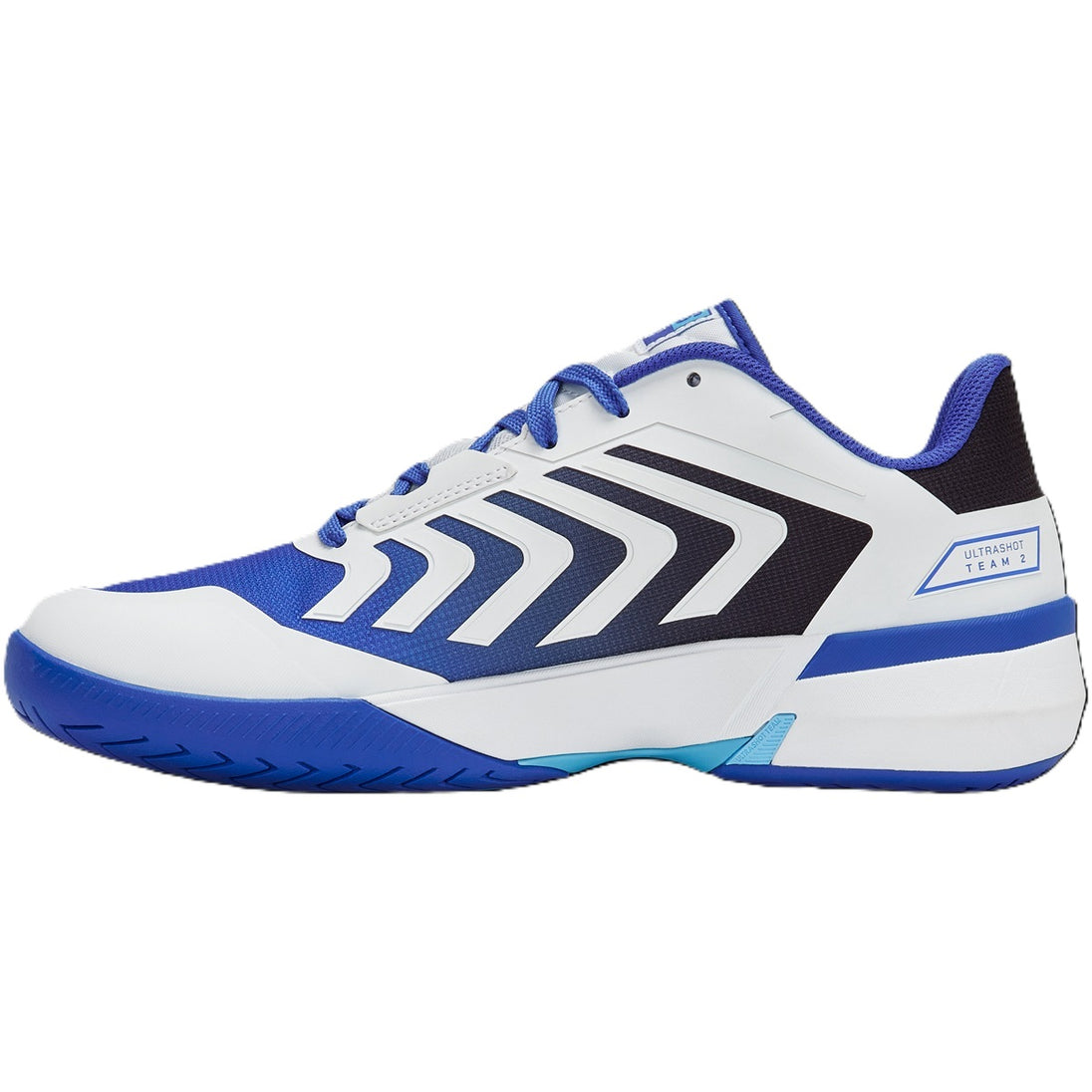 K-Swiss Men's Ultrashot Team 2 Tennis Shoes (White/Dazzling Blue/Baltic Sea)