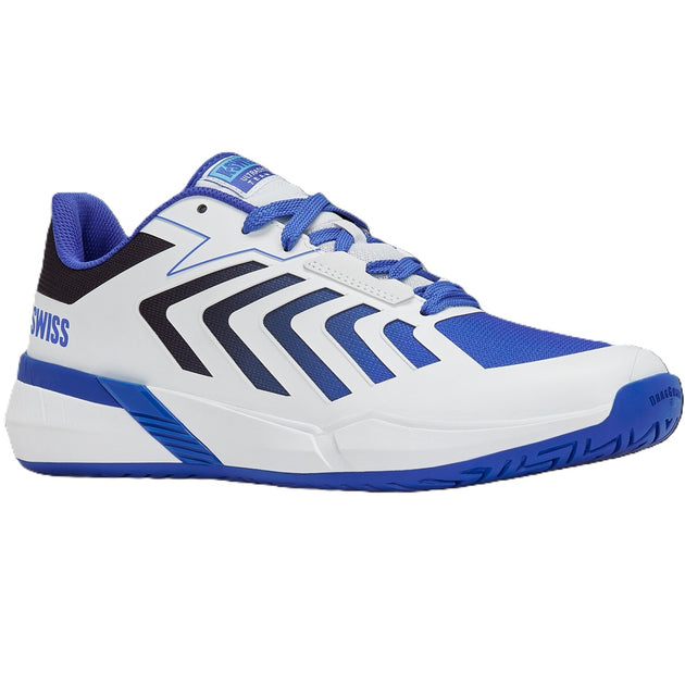 K-Swiss Men's Ultrashot Team 2 Tennis Shoes (White/Dazzling Blue/Baltic Sea)