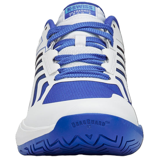 K-Swiss Men's Ultrashot Team 2 Tennis Shoes (White/Dazzling Blue/Baltic Sea)