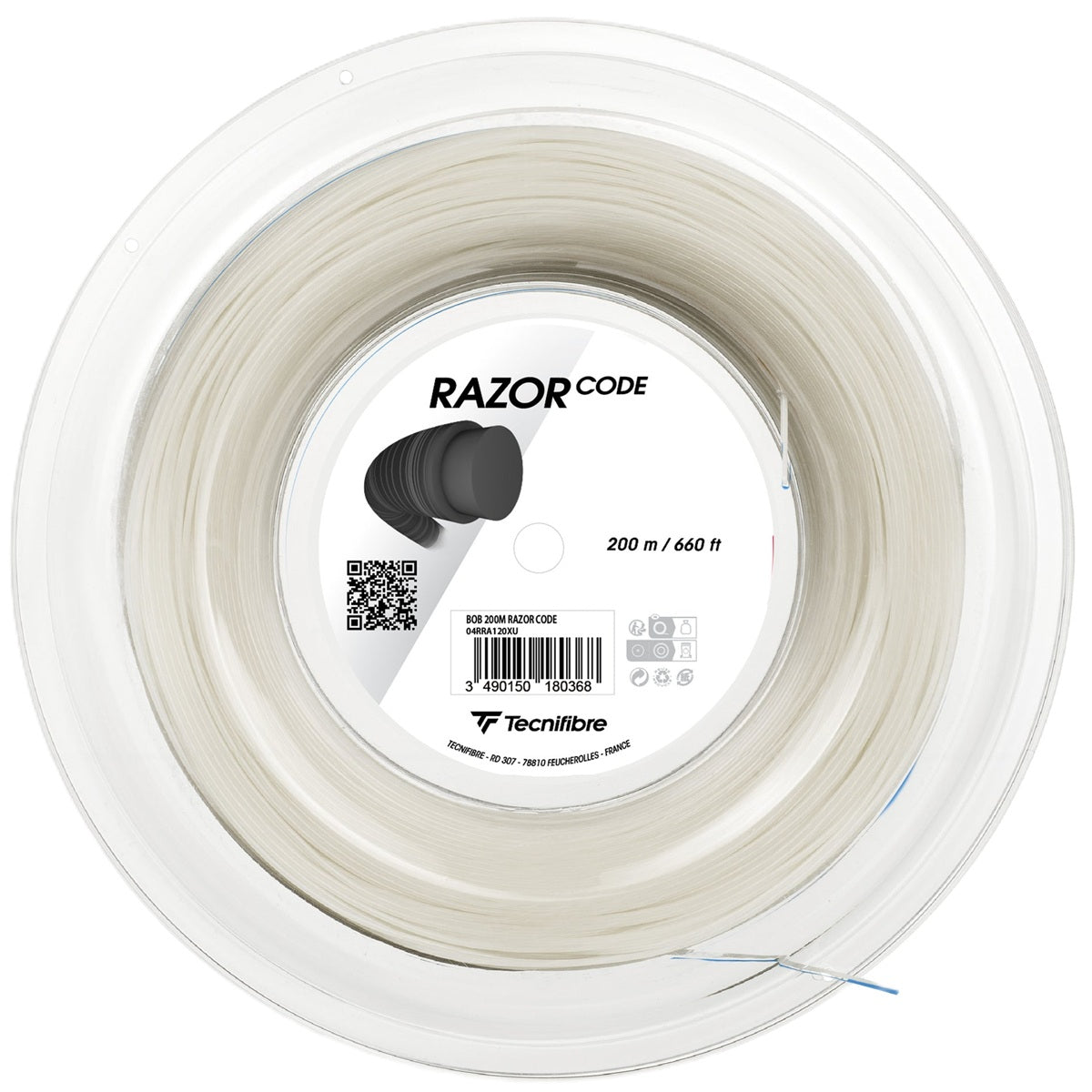 Tecnifibre Razor Code Carbon 16g Tennis String (Reel)