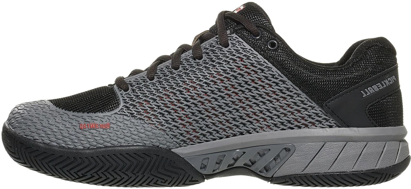 06563-052 K-Swiss Men's Express Light Pickleball Shoes (Steel Gray/Jet Black/Spicy Orange)