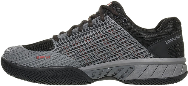 06563-052 K-Swiss Men's Express Light Pickleball Shoes (Steel Gray/Jet Black/Spicy Orange)