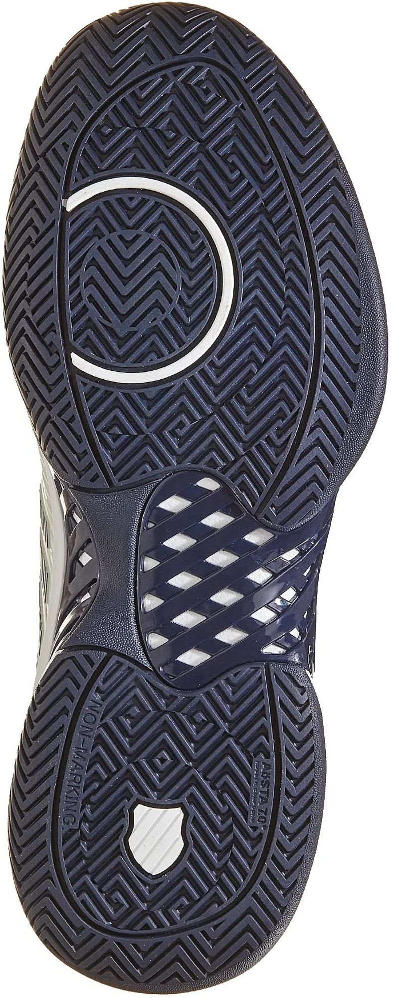 06613-090 K-Swiss Men's Hypercourt Express 2 Tennis Shoes (Vaporous Gray/White/Peacoat)