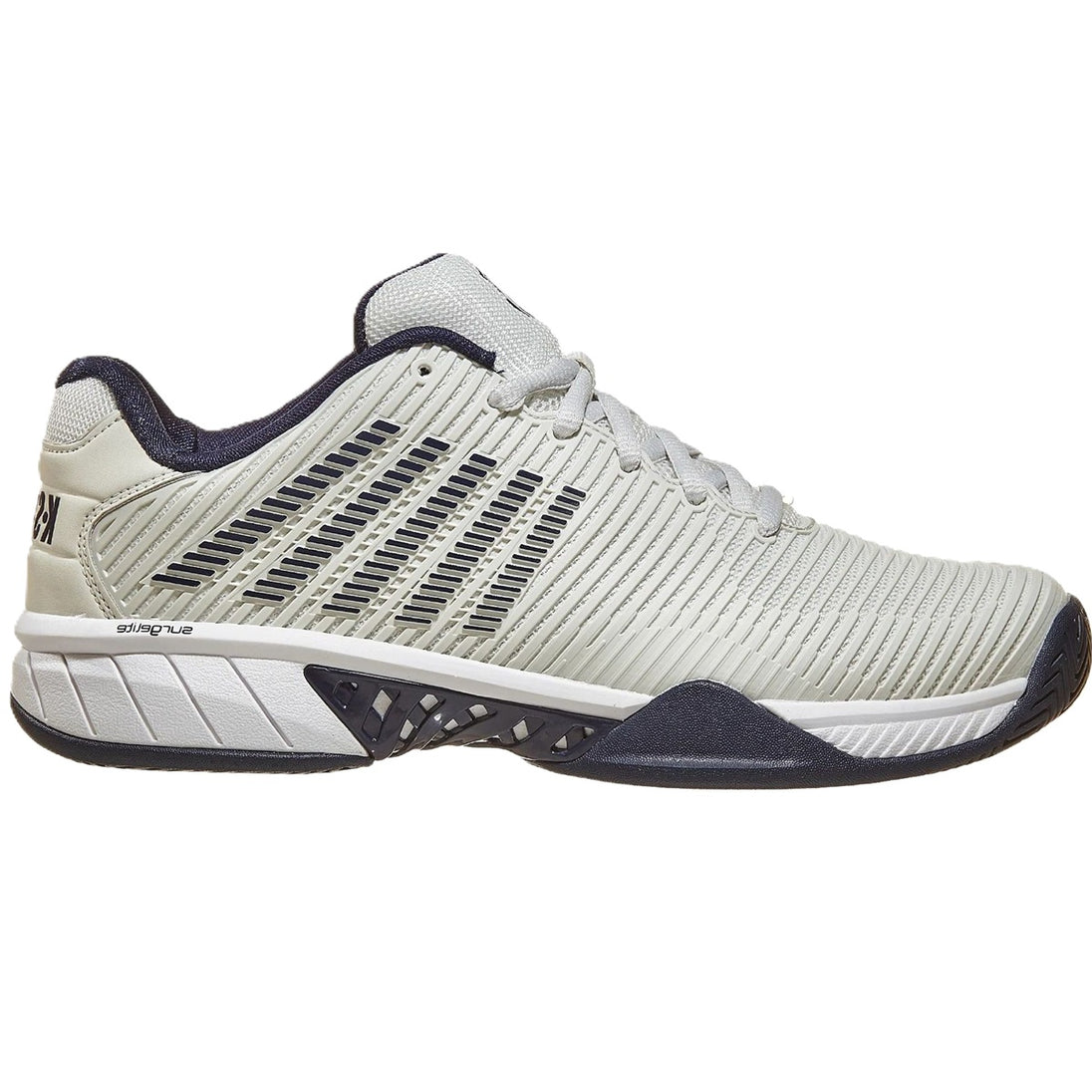 06613-090 K-Swiss Men's Hypercourt Express 2 Tennis Shoes (Vaporous Gray/White/Peacoat)