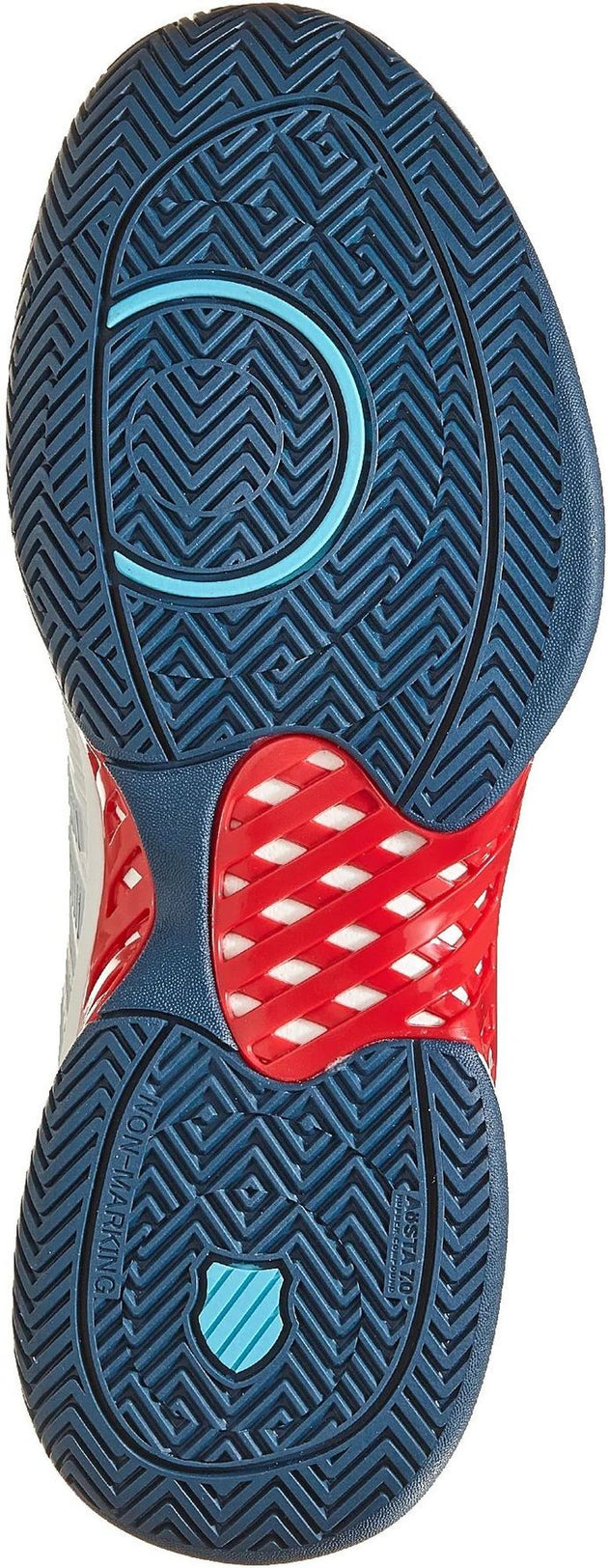 06613-146 K-Swiss Men's Hypercourt Express 2 Tennis Shoes (Blanc De Blanc/Opal/Lollipop)