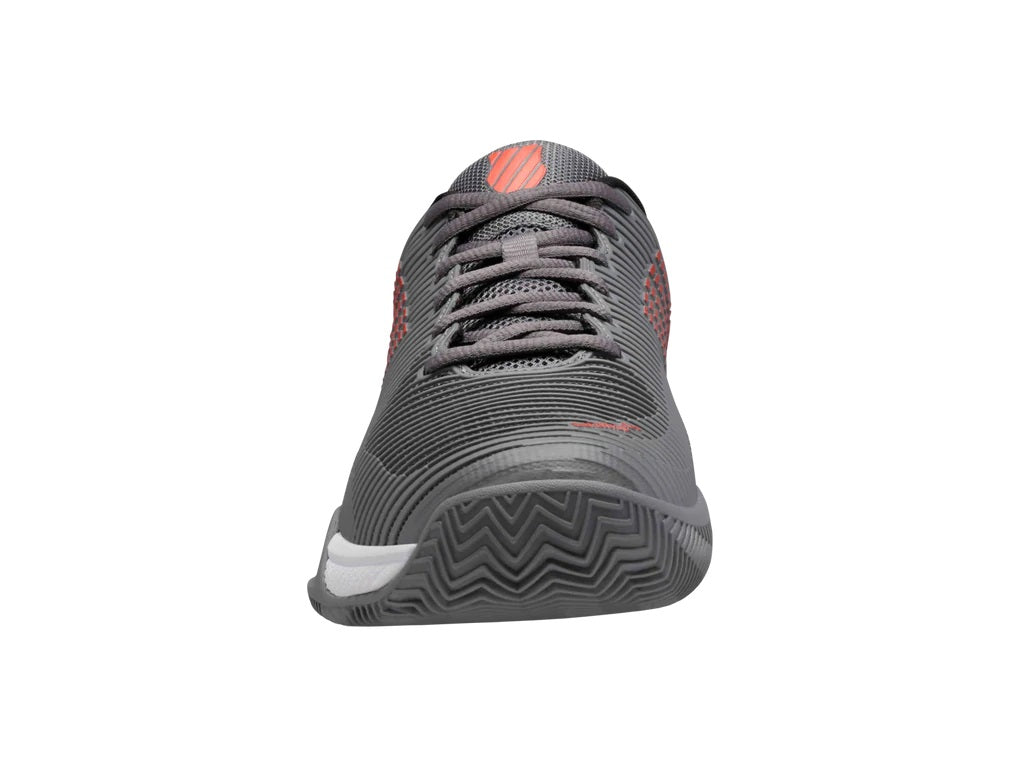 06614-052, K-Swiss Men's Hypercourt Express 2 HB Tennis Shoes (Steel Gray/Jet Black/Spicy Orange) - Front