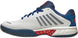 06614-146 K-Swiss Men's Hypercourt Express 2 HB Clay Court Tennis Shoes (Blanc De Blanc/Blue Opal/Lollipop)