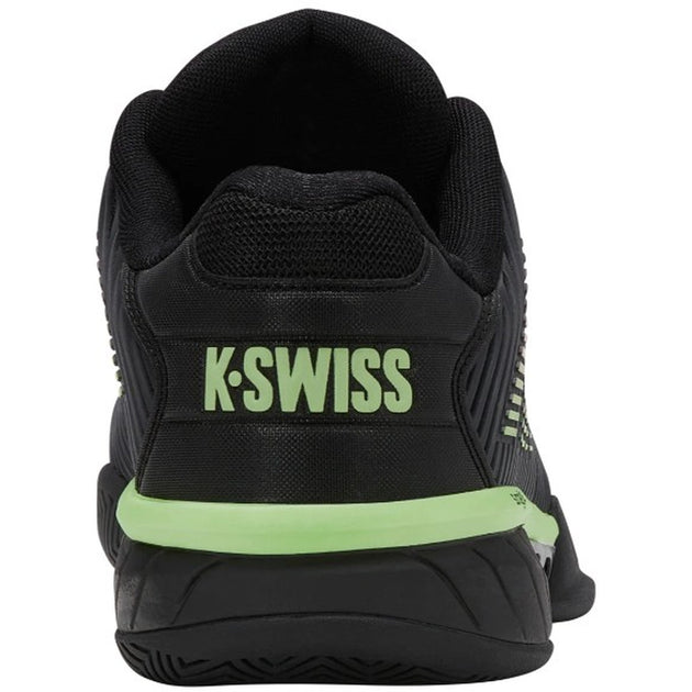 06806-034 K-Swiss Men's Hypercourt Express 2 Wide (2E) Tennis Shoes (Black/Soft Neon Green/Neon Lava)