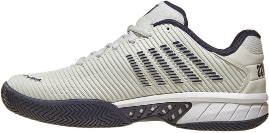 06806-090 K-Swiss Men's Hypercourt Express 2 (2E) Tennis Shoes (Gray/White/Peacoat)