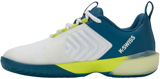 06988-136 K-Swiss Men's Ultrashot 3 Tennis Shoes (Brilliant White/Celestial/Evening Primrose)