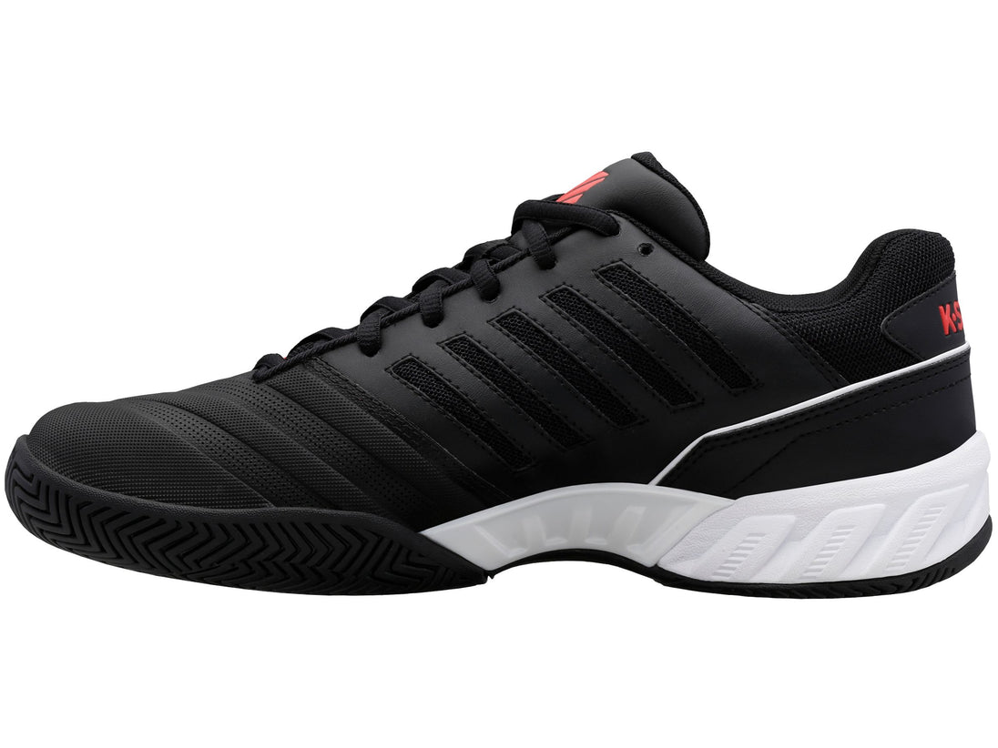 06989-043 K-Swiss Men's Bigshot Light 4 Tennis Shoes (Black/White/Poppy Red)