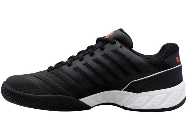 06989-043 K-Swiss Men's Bigshot Light 4 Tennis Shoes (Black/White/Poppy Red)