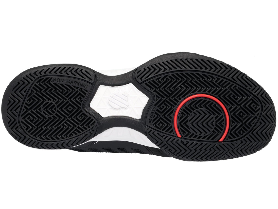 06989-043 K-Swiss Men's Bigshot Light 4 Tennis Shoes (Black/White/Poppy Red)