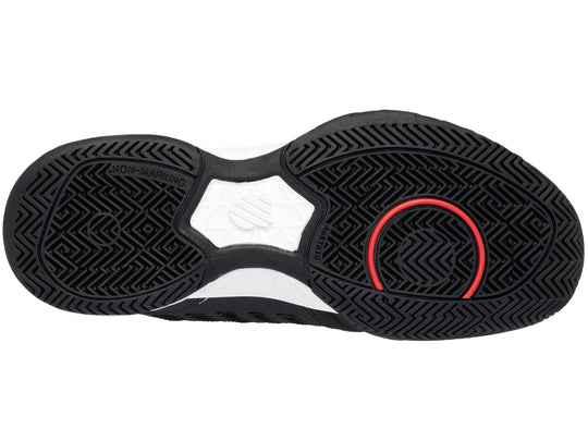 06989-043 K-Swiss Men's Bigshot Light 4 Tennis Shoes (Black/White/Poppy Red)