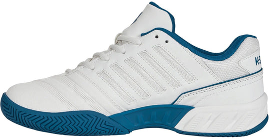 06989-126 K-Swiss Men’s Bigshot Light 4 Tennis Shoes (Brilliant White/Celestial/Scuba Blue)