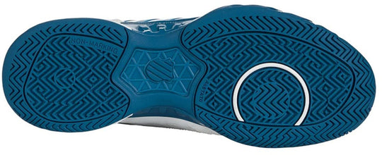 06989-126 K-Swiss Men’s Bigshot Light 4 Tennis Shoes (Brilliant White/Celestial/Scuba Blue)