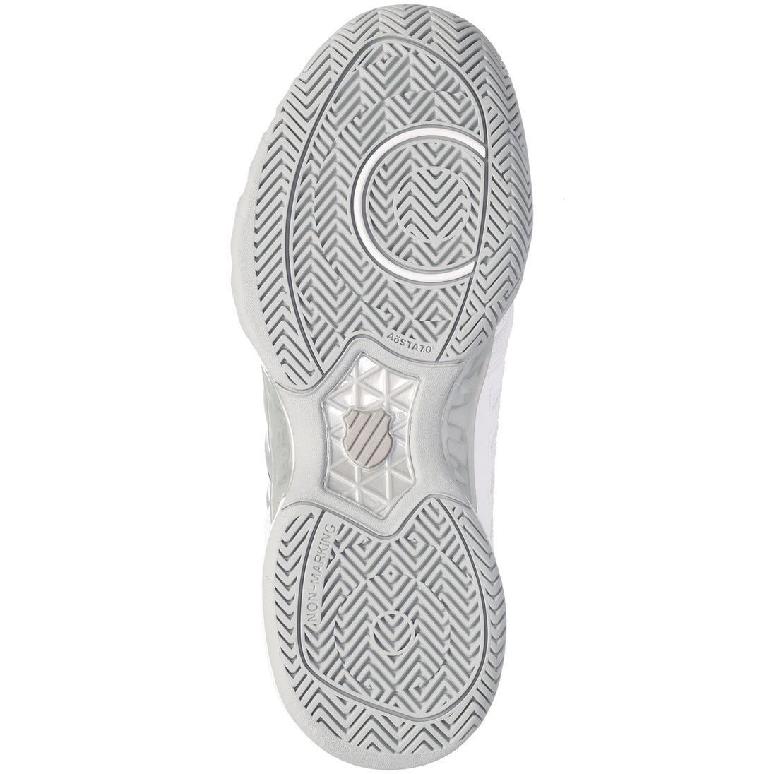 06989-162 K-Swiss Men's Bigshot Light 4 Tennis Shoes (White/High-Rise/Black)
