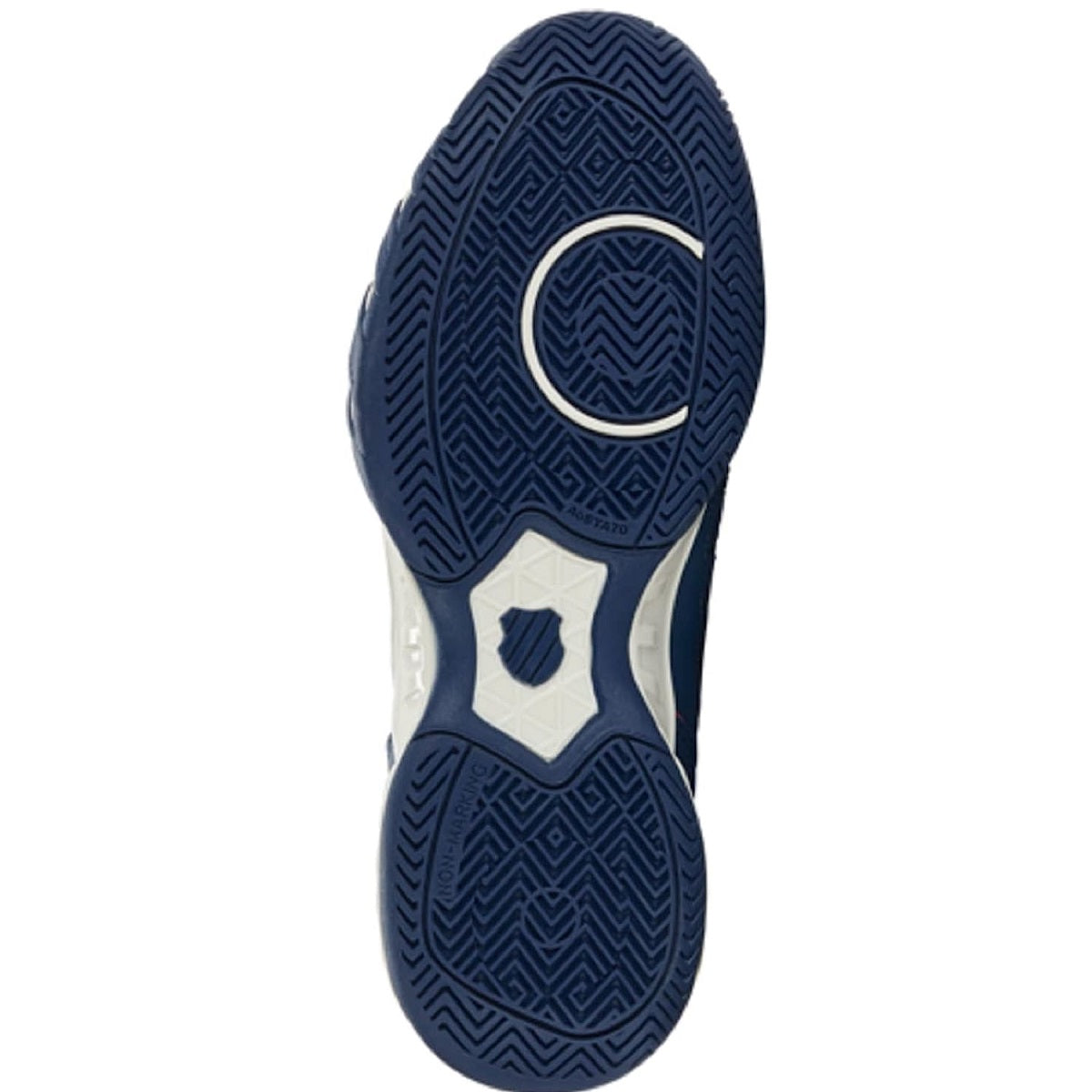 06989-418 K-Swiss Men's Bigshot Light 4 Tennis Shoes (Blanc de Blanc/Blue Opal/Lollipop)
