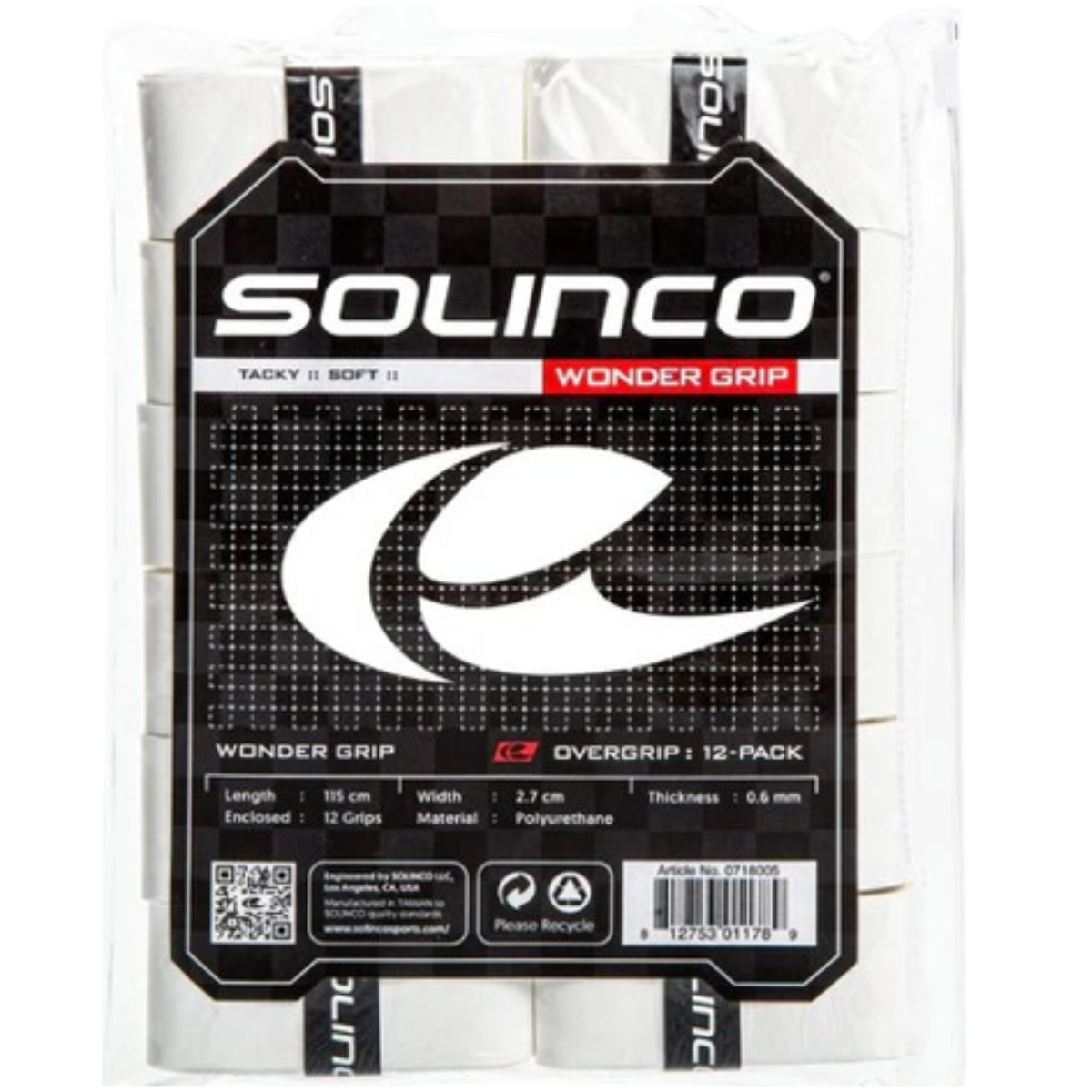 0718005_Solinco_Wonder_Grip_Overgrip_12_Pack_White
