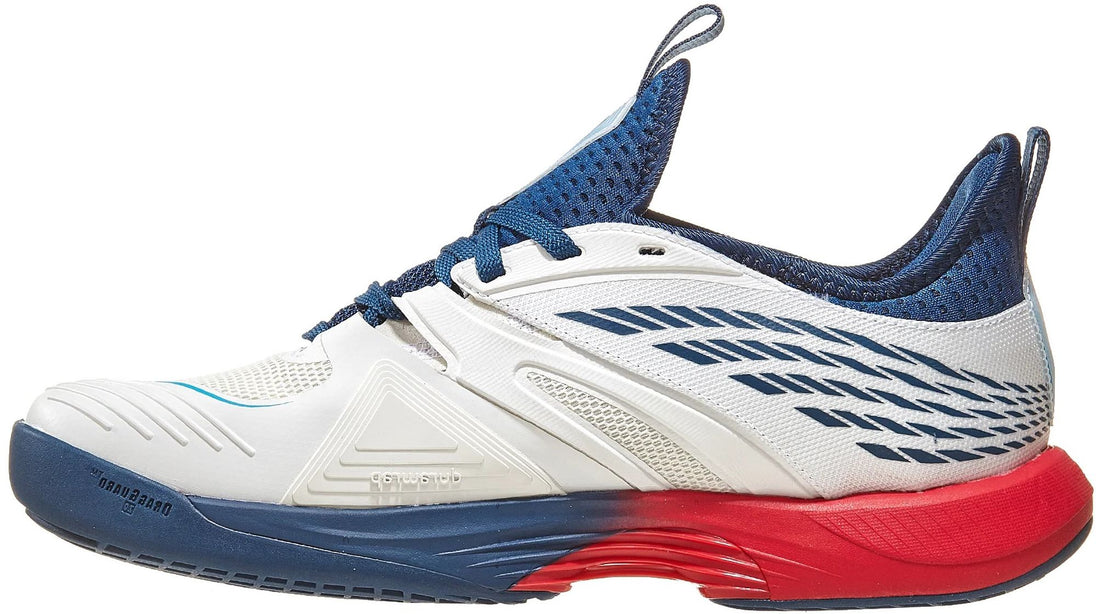 07392-146 K-Swiss Men's SpeedTrac Tennis Shoes (Blanc De Blanc/Blue Opal/Lollipop)