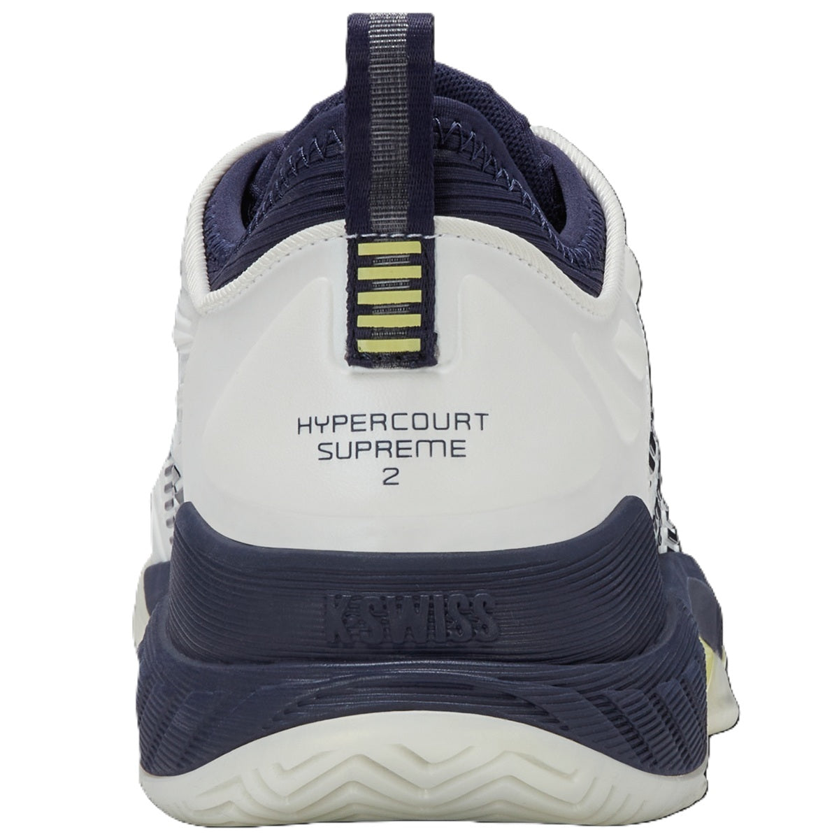 K-Swiss Men's Hypercourt Supreme 2 Tennis Shoes (Blanc de Blanc/Naval Academy/Luminary Green)