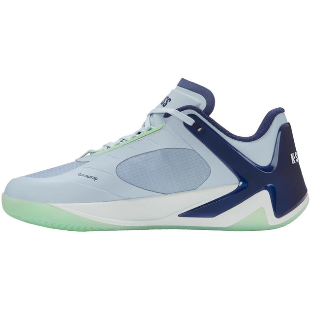 09491-410 K-Swiss Men's K-Frame Pickleball Performance Shoes (Artic Ice/Oceana/Patina Green)
