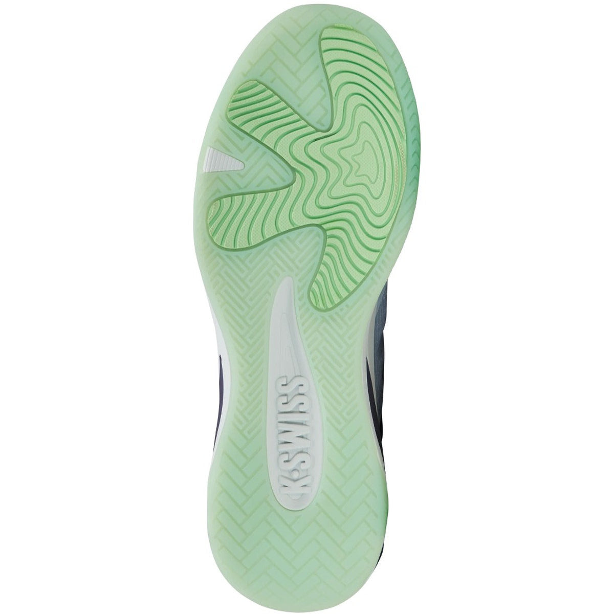 09491-410 K-Swiss Men's K-Frame Pickleball Performance Shoes (Artic Ice/Oceana/Patina Green)