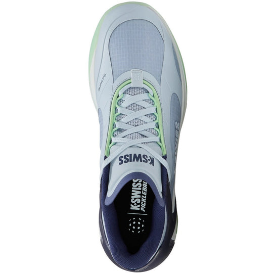 09491-410 K-Swiss Men's K-Frame Pickleball Performance Shoes (Artic Ice/Oceana/Patina Green)