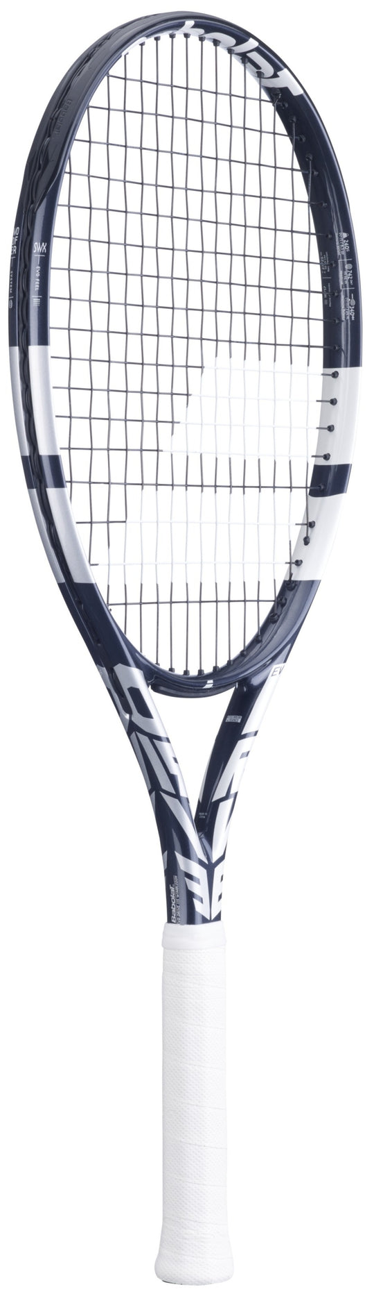 102523-100 Babolat Evo Drive 115 Wimbledon Strung Tennis Racquet (Grey/White)