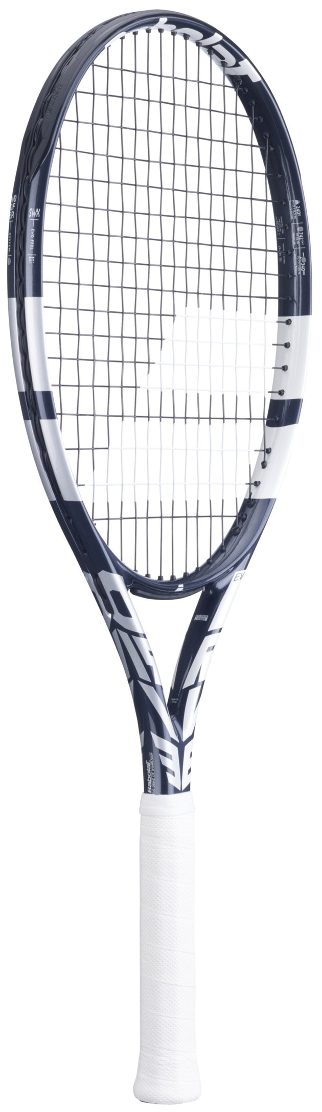 102523-100 Babolat Evo Drive 115 Wimbledon Strung Tennis Racquet (Grey/White)